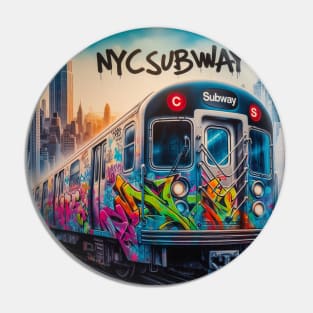 New York Subway NYC Subway Train grafitti Pin