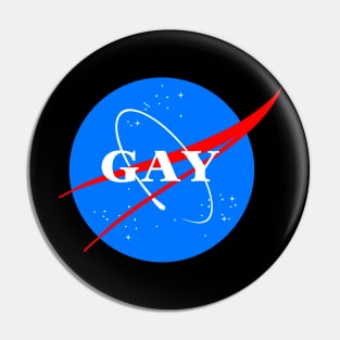 Gay NASA Logo Space Gay Geek Pride Pin