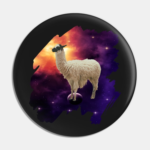 Llama in Outer Space Pin by ro83land