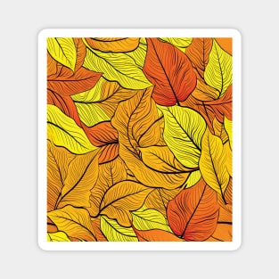 Orange & Yellow Leaves Magnet