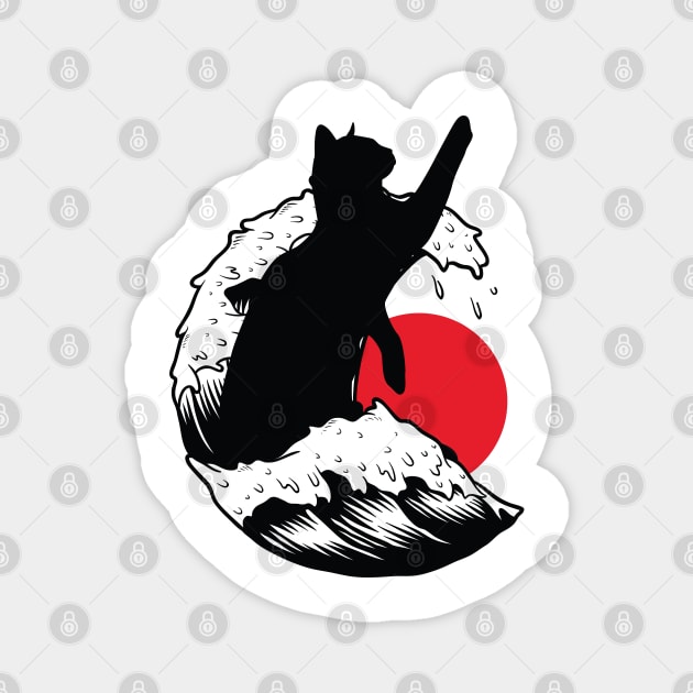 Cat Japanese Vintage Magnet by Vanilla Susu