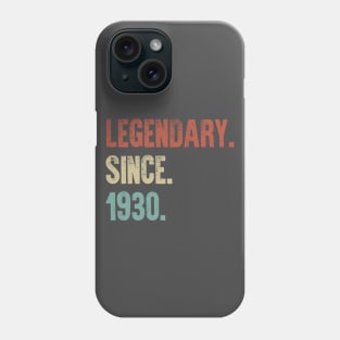 Retro Vintage 90th Birthday Legendary Since 1930 Phone Case