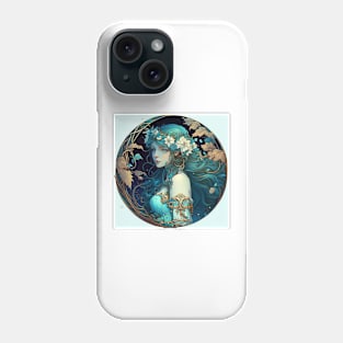 Azure Princess - Art Nouveau Style Phone Case