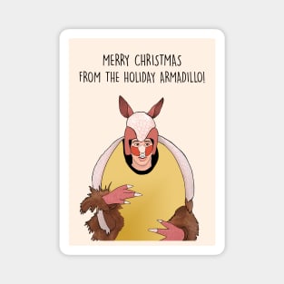 MERRY CHRISTMAS ARMADILLO Magnet