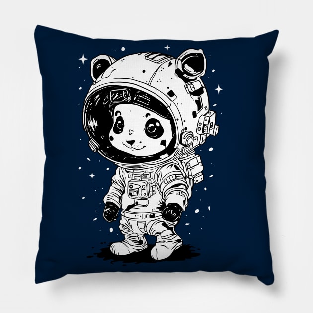 Astronaut Panda Pillow by anderleao