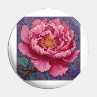 Pink Peony Single Bloom Pin