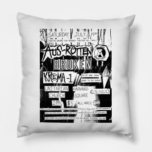Aus-Rotten / Broken / Krema-1 Punk Flyer Pillow