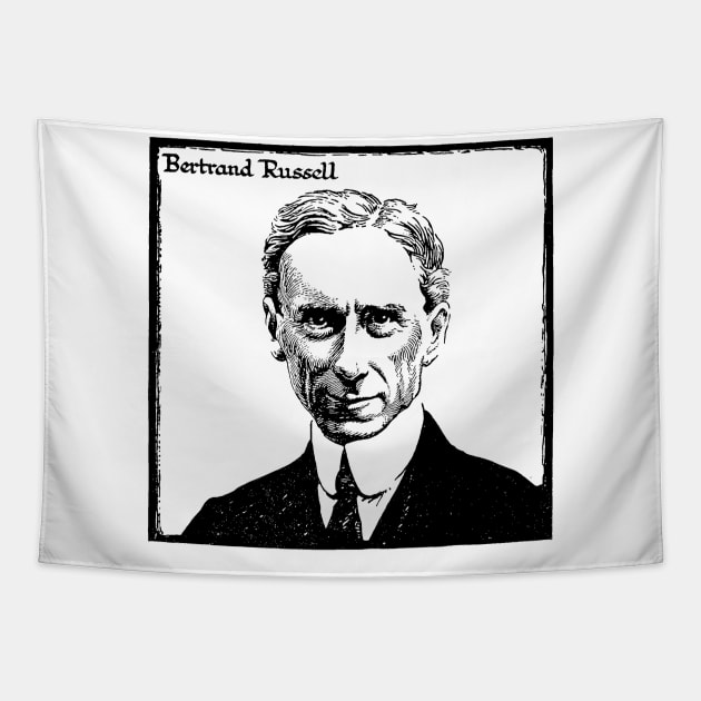Bertrand Russell Portrait Tapestry by Mollie