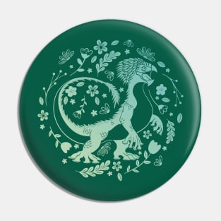 Floral Boga (Green Gradient) Pin