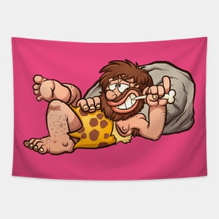 caveman relaxing Tapestry