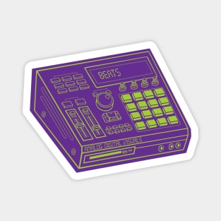 Beat Maker (Android Green Lines + Rebecca Purple Drop Shadow) Analog / Music Magnet