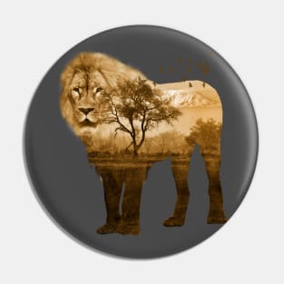 Lion Wild Animal Safari Africa Jungle World Nature Wildlife Pin