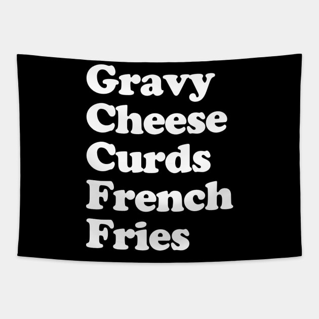 Poutine Canadian Food Canada French Fries Gravy Cheese Curds Tapestry by PodDesignShop