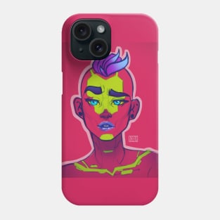 Magenta CyberGirl Phone Case