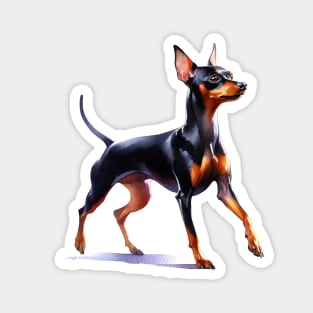 Miniature Pinscher Watercolor - Beautiful Dog Magnet