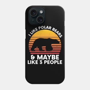 i like polar bears and maybe 3 people Phone Case