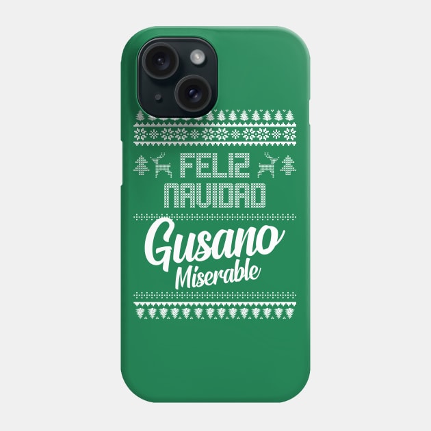 Feliz Navidad Gusano Miserable Phone Case by 3coo