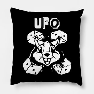 ufo and the rabbit Pillow