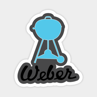 Classic Weber Kettle Logo and Wood Dale Grill Magnet