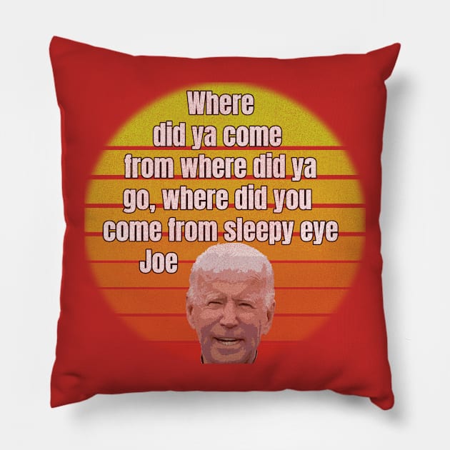 Sleepy Eye Joe - Distressed Pillow by Views of my views