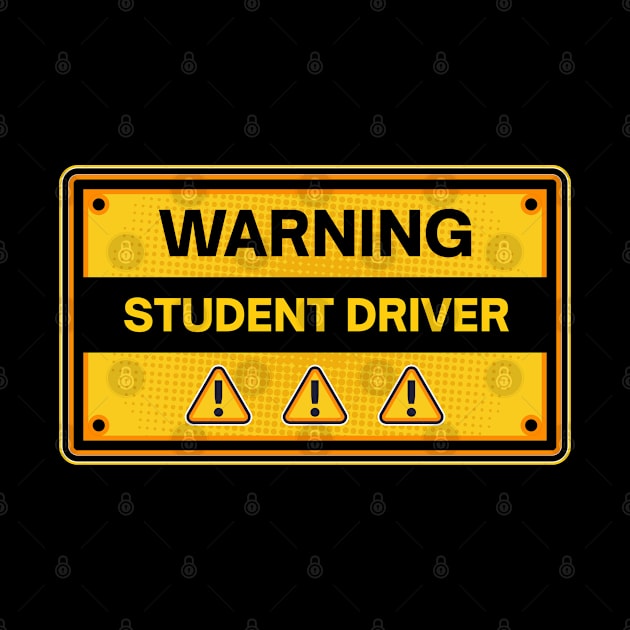 Student Driver Warning Sign | Learner Driver Funny Saying Gift | Funny Bumper Quote | Learner Driver Gift | Driving School Funny sticker by Your Print 