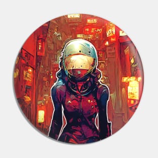 cyberpunk astronout Pin