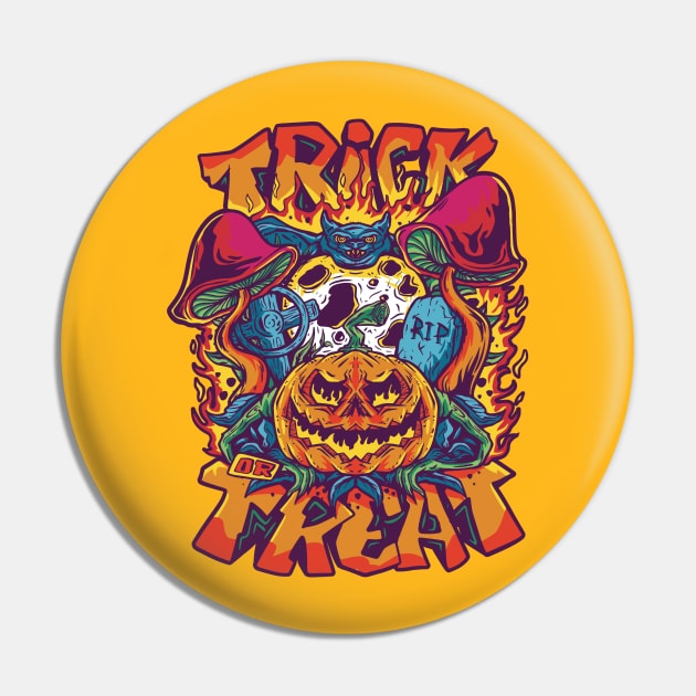 Psicodelic Halloween Pin by IconRose