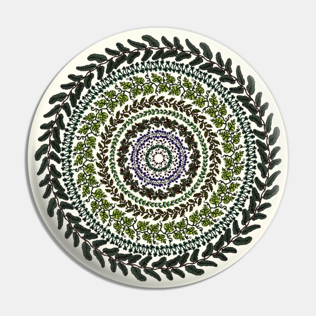 Leaf Mandala Pin by ElviraDraat