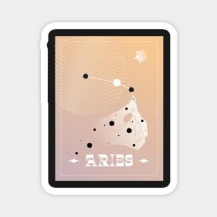 Aries Zodiac Art Magnet