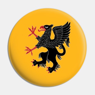 Griffin Rampant Sable Pin