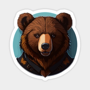 Grizzly Bear Portrait Magnet