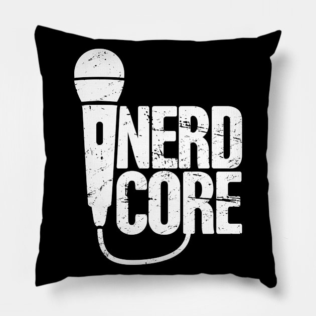 Nerdcore - Nerdy & Geeky Hip Hop Music Pillow by Wizardmode