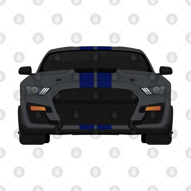 Shelby GT500 2020 Magnetic + Kona-Blue Stripes by VENZ0LIC