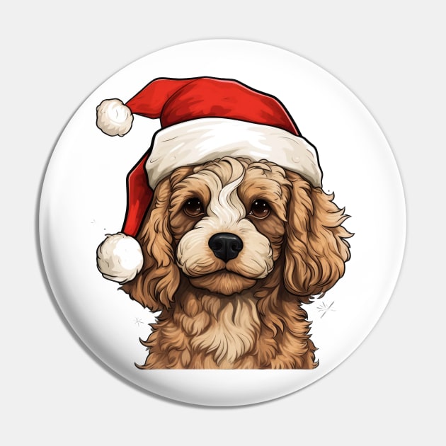 Cavapoo Dog christmas Pin by MZeeDesigns