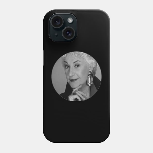 Bea Arthur Black and White portrait Phone Case by Kawaii_Tees