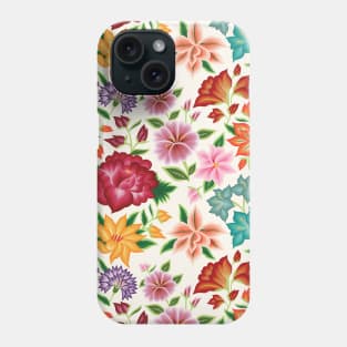 Mexican Embroidery Style Pattern Design from Oaxaca, México Phone Case