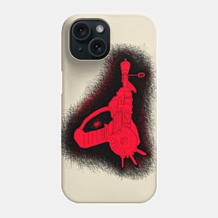 Zombies Red and Black Sketchy Ray Gun on Crème Phone Case