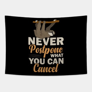Funny Sloth quote Tapestry