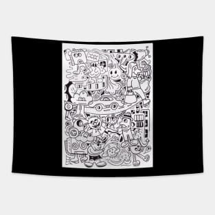 Doodle City Tapestry