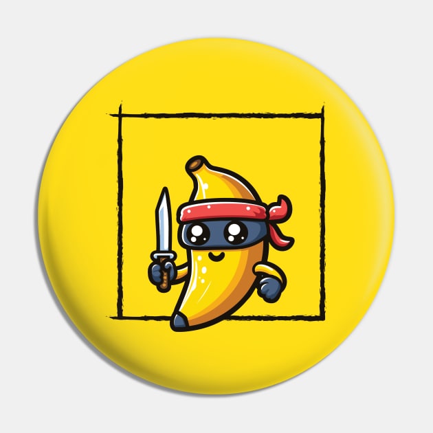 Ninja Banana Pin by hippohost