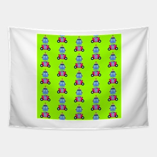 Robot Pattern Color Tapestry