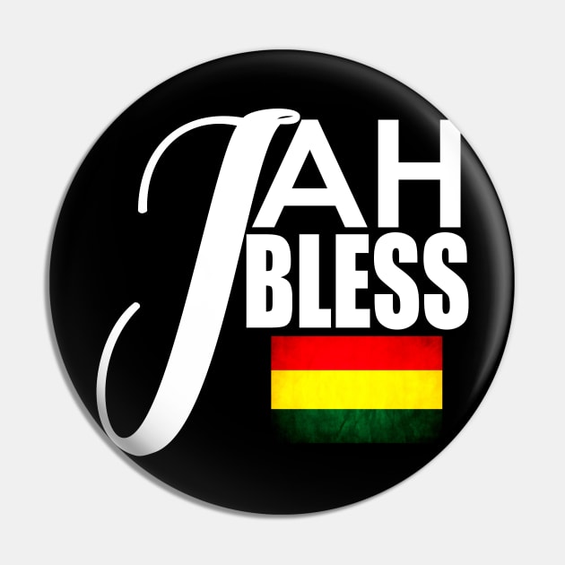 Jah Bless Rasta Reggae Rastafari Pin by Merchweaver