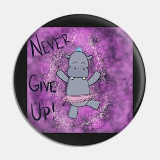 Inspirational Hippo Pin