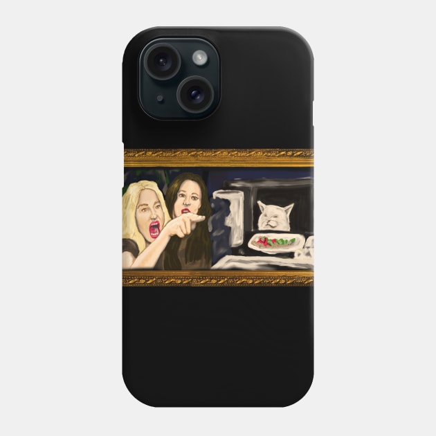 Woman Yelling at a Cat Phone Case by silentrob668