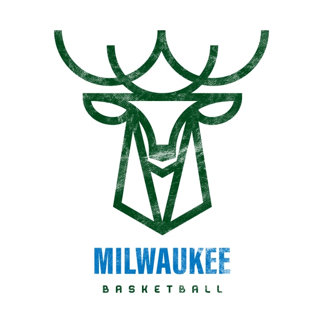 Milwaukee Bucks Modern Logo, Buck Wild Basketball by BooTeeQue