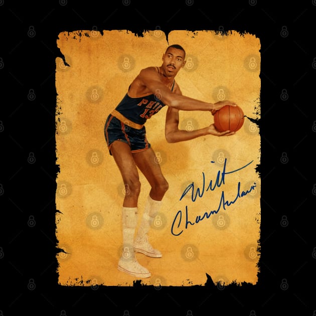 Wilt Chamberlain - Vintage Design Of Basketball by JULIAN AKBAR PROJECT