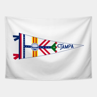Tampa Flag Pennant Tapestry