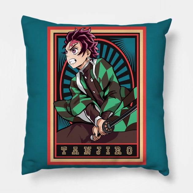 Demon Slayer Anime - Tanjiro Kamado Pillow by mounier