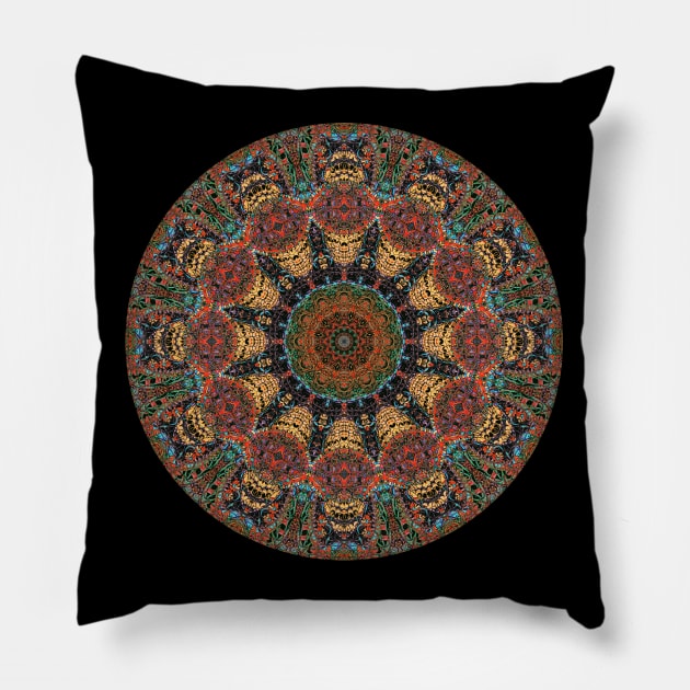 Ayahuasca Mandala Pillow by visionarysea