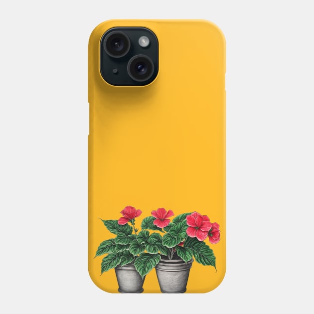 Begonia Flowers Phone Case by XtremePizels